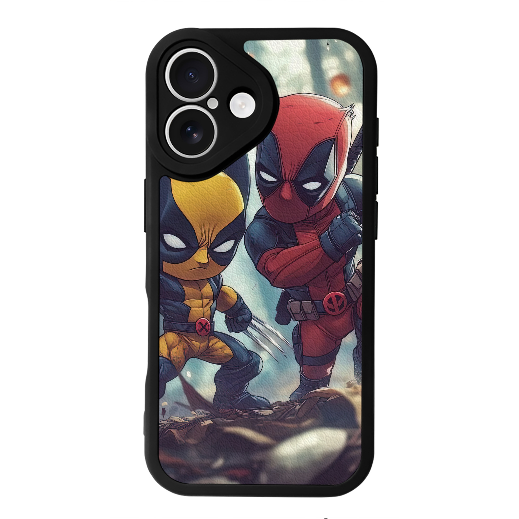 （画像用） Deadpool デッドプール 【iPhone 16シリーズ対応】シリコンスマホケース（レザー調） 材質：シリコン